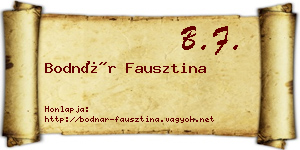 Bodnár Fausztina névjegykártya